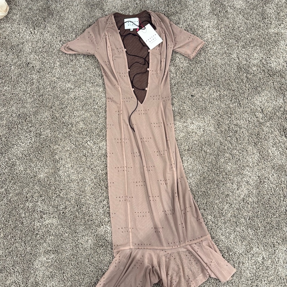 Poster Girl brown midi dress NWT XS